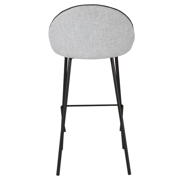 Chaise de bar tissu gris clair