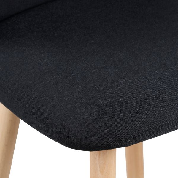 Chaise de bar tissu noir