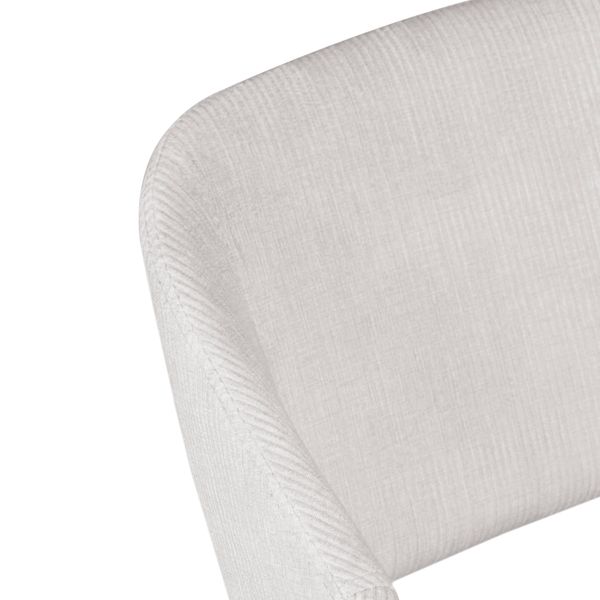Chaise repas velours côtelé écru