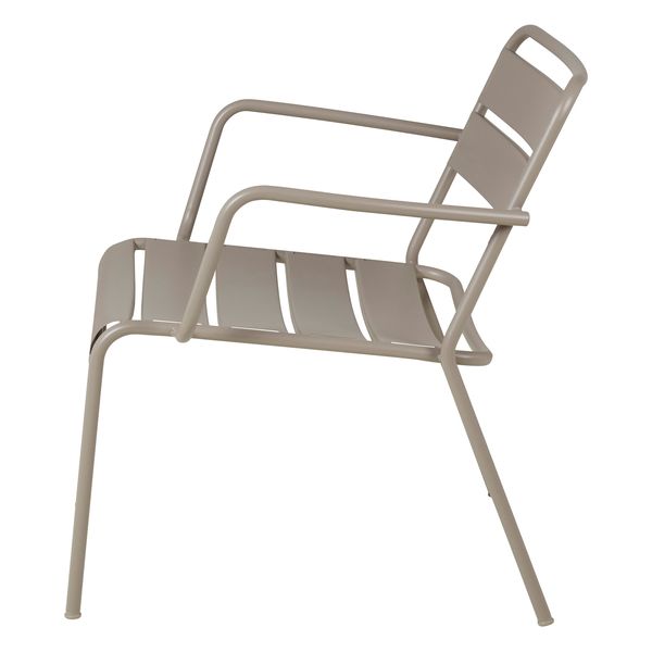 Fauteuil lounge outdoor métal taupe