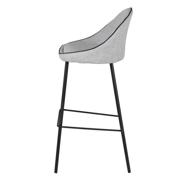 Chaise de bar tissu gris clair