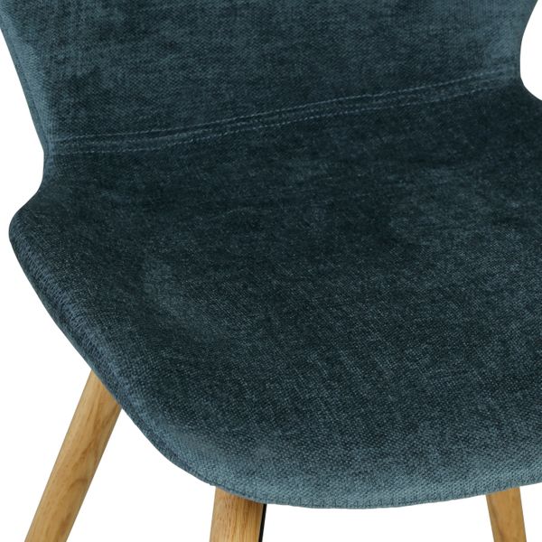 Chaise snack tissu soft touch bleu foncé