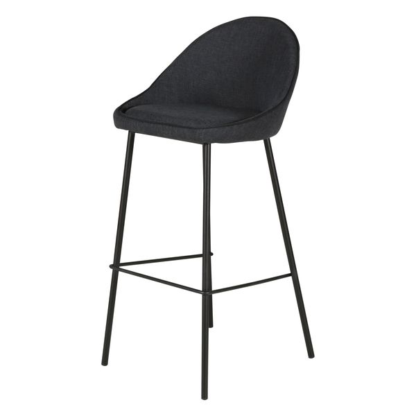 Chaise de bar tissu gris foncé