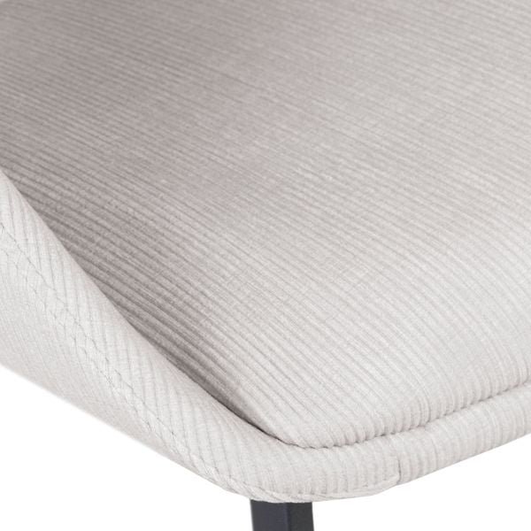 Chaise repas velours côtelé écru
