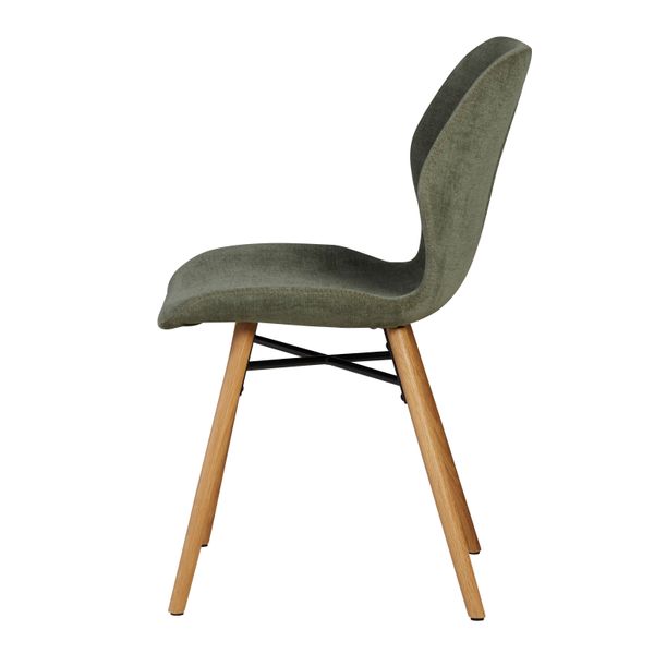 Chaise tissu soft touch vert bouteille
