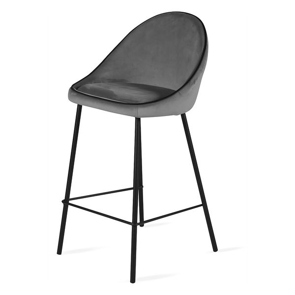Chaise snack velours anthracite