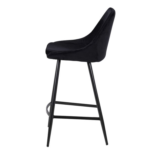 Chaise snack en velours noir