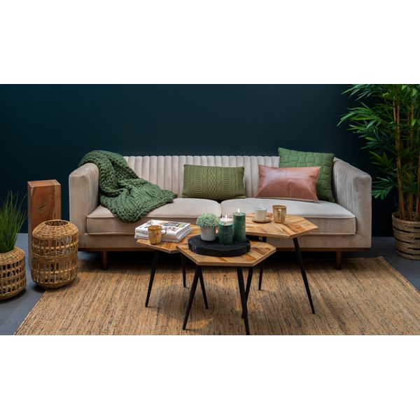 Coussin 30 x 50 cm kaki Eden