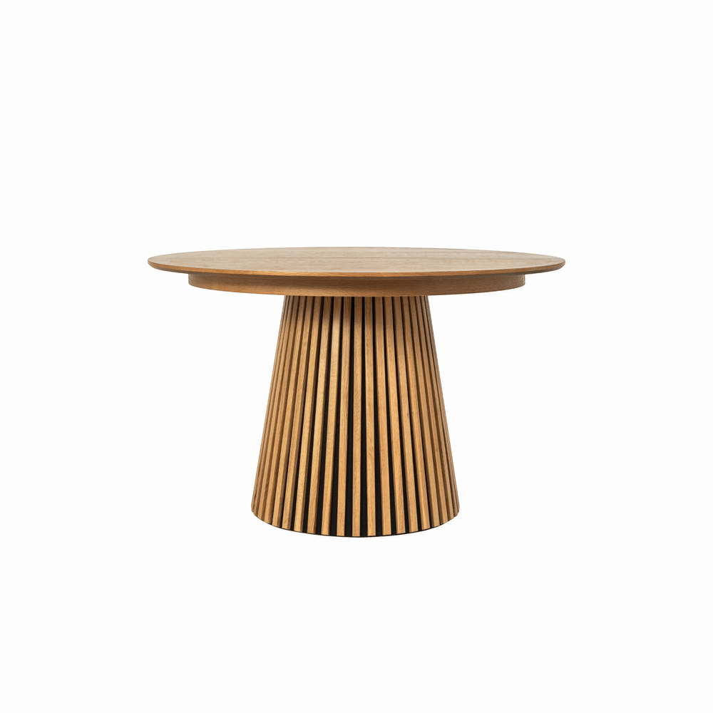 Table repas D120 avec 3 allonges placage Chêne clair