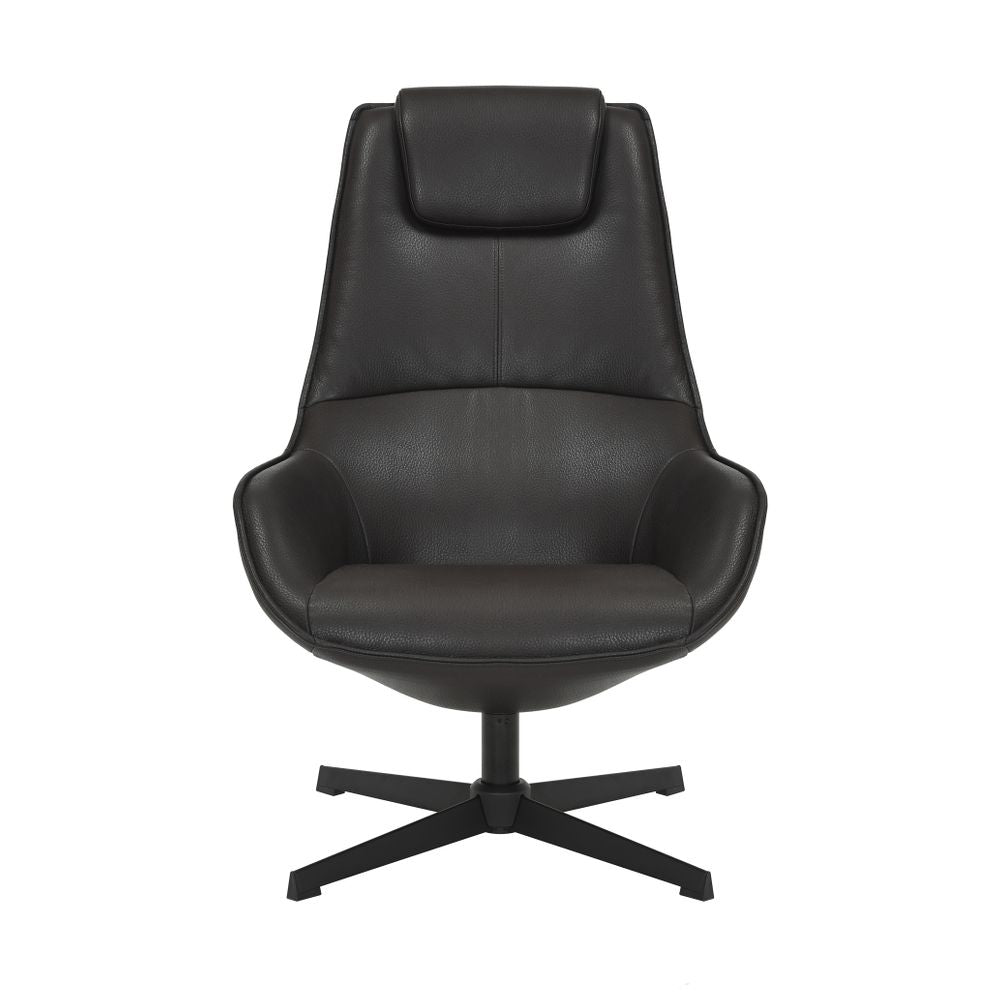Fauteuil pivotant en PU noir