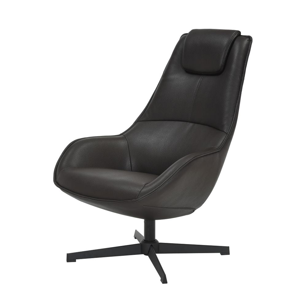 Fauteuil pivotant en PU noir