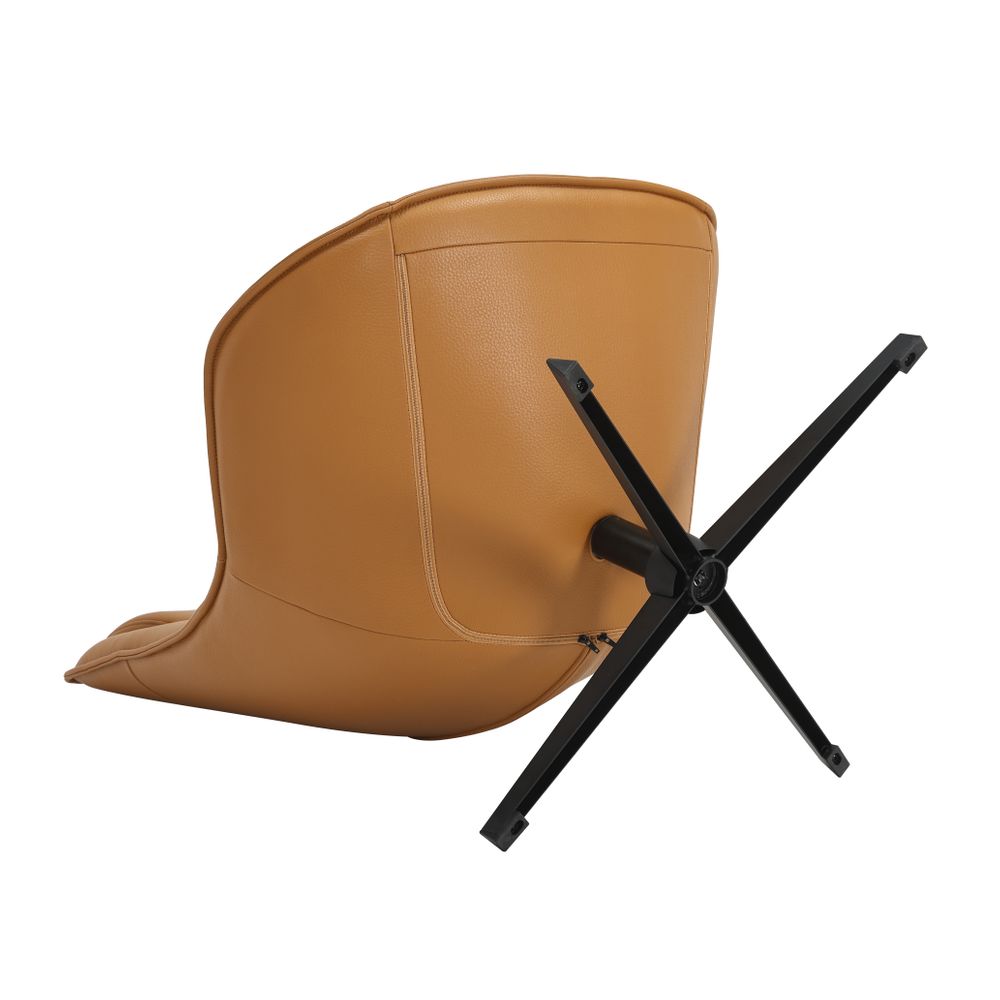Fauteuil pivotant en PU miel