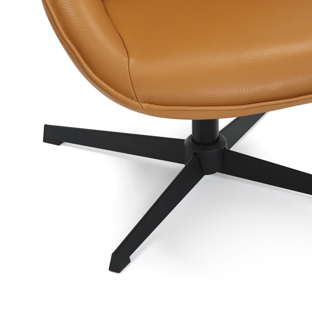 Fauteuil pivotant en PU miel
