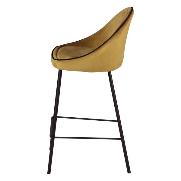 Chaise snack velours ocre