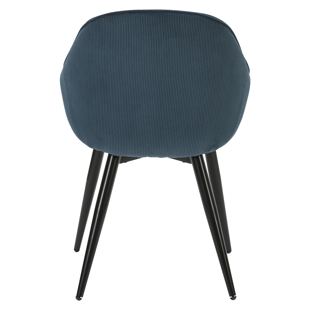 Fauteuil en velours côtelé bleu figuerolles