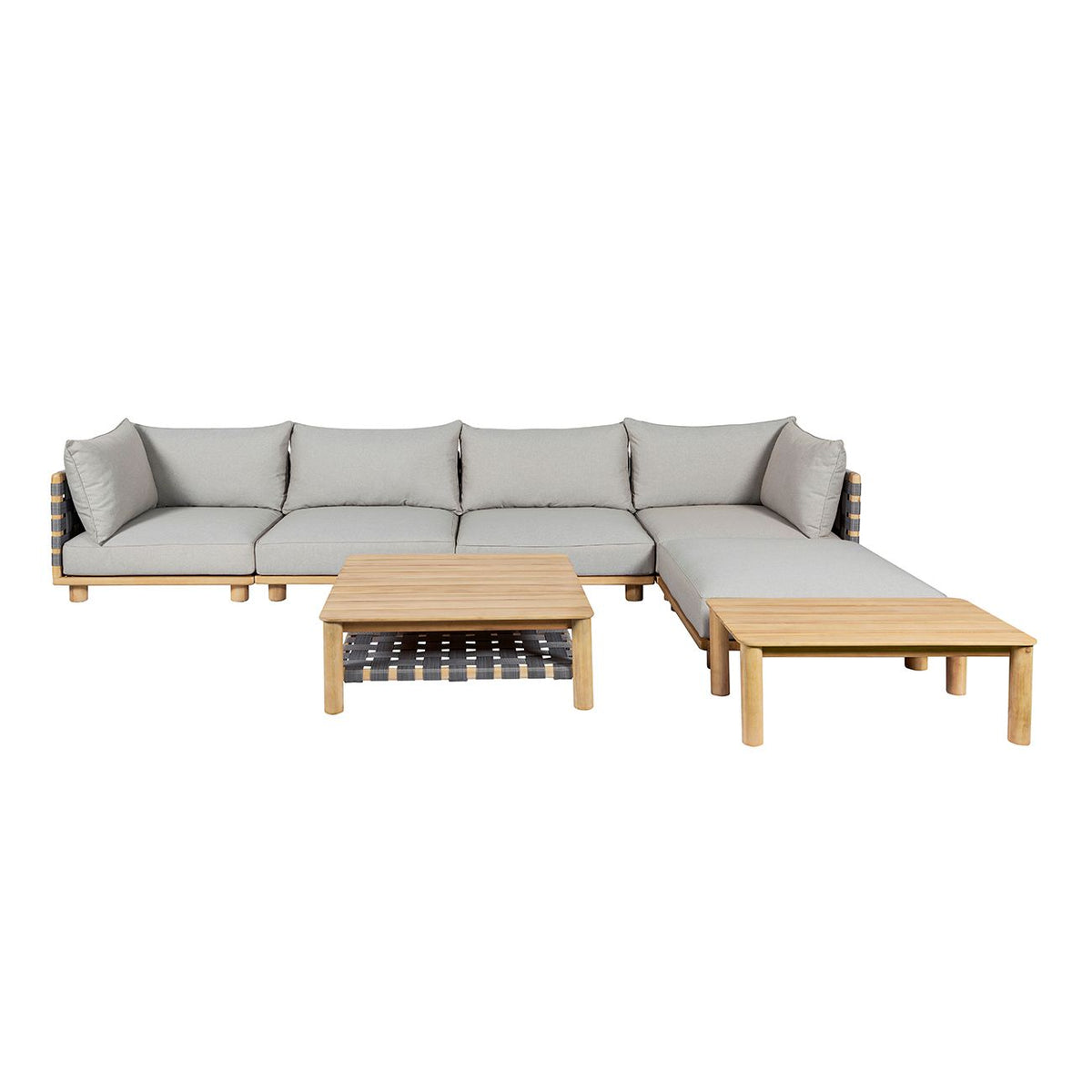 Pouf outdoor en acacia