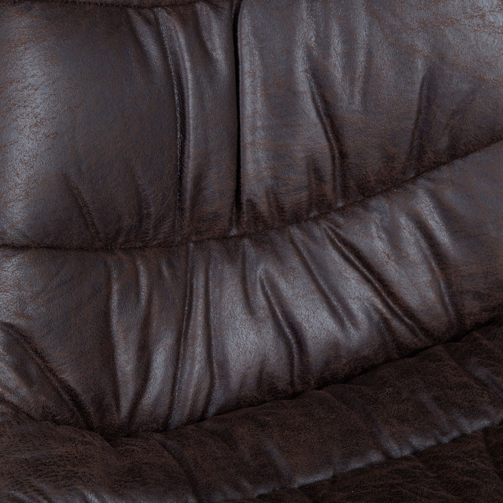 Chaise marron pied métal blanc