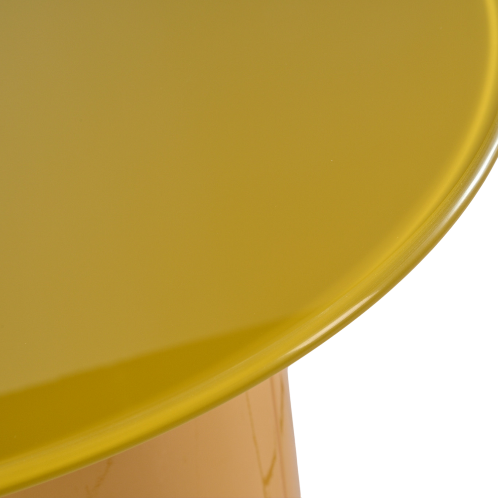 Table basse 50 cm en verre jaune