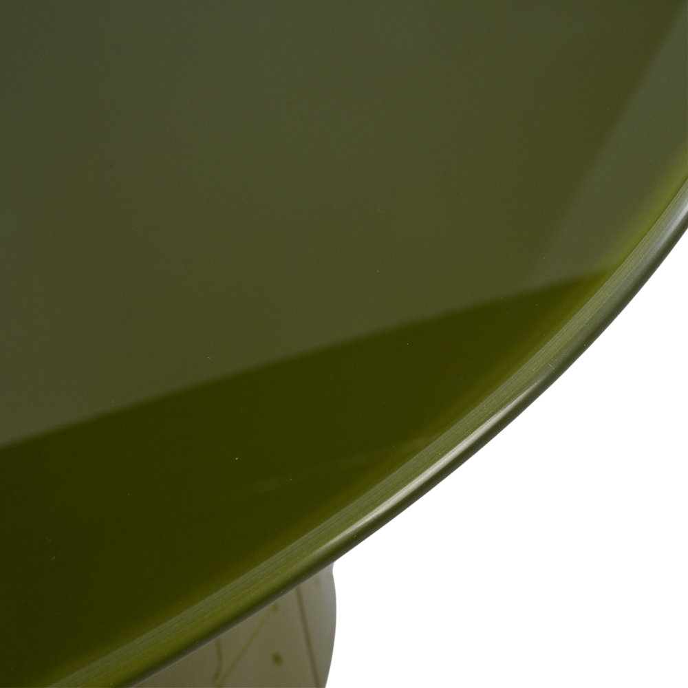 Table basse 80 cm en verre vert
