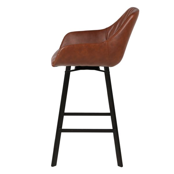 Chaise de bar pivotante marron