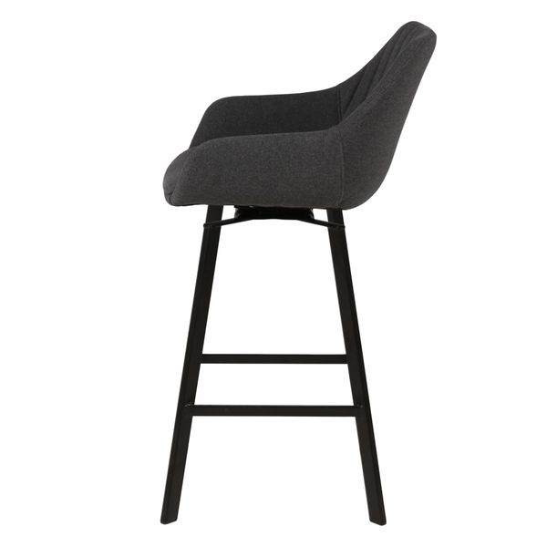 Chaise hauteur plan de travail pivotante grise foncée