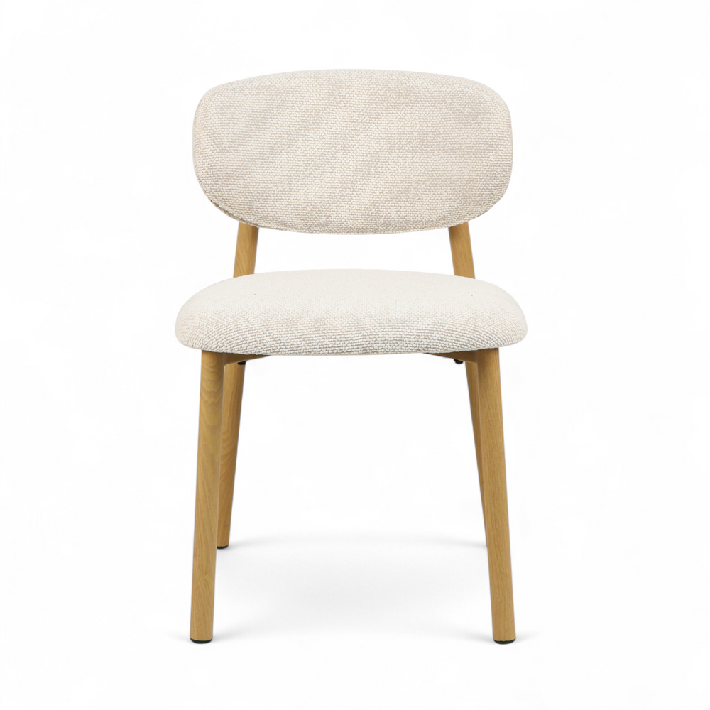 Chaise repas tissu écru