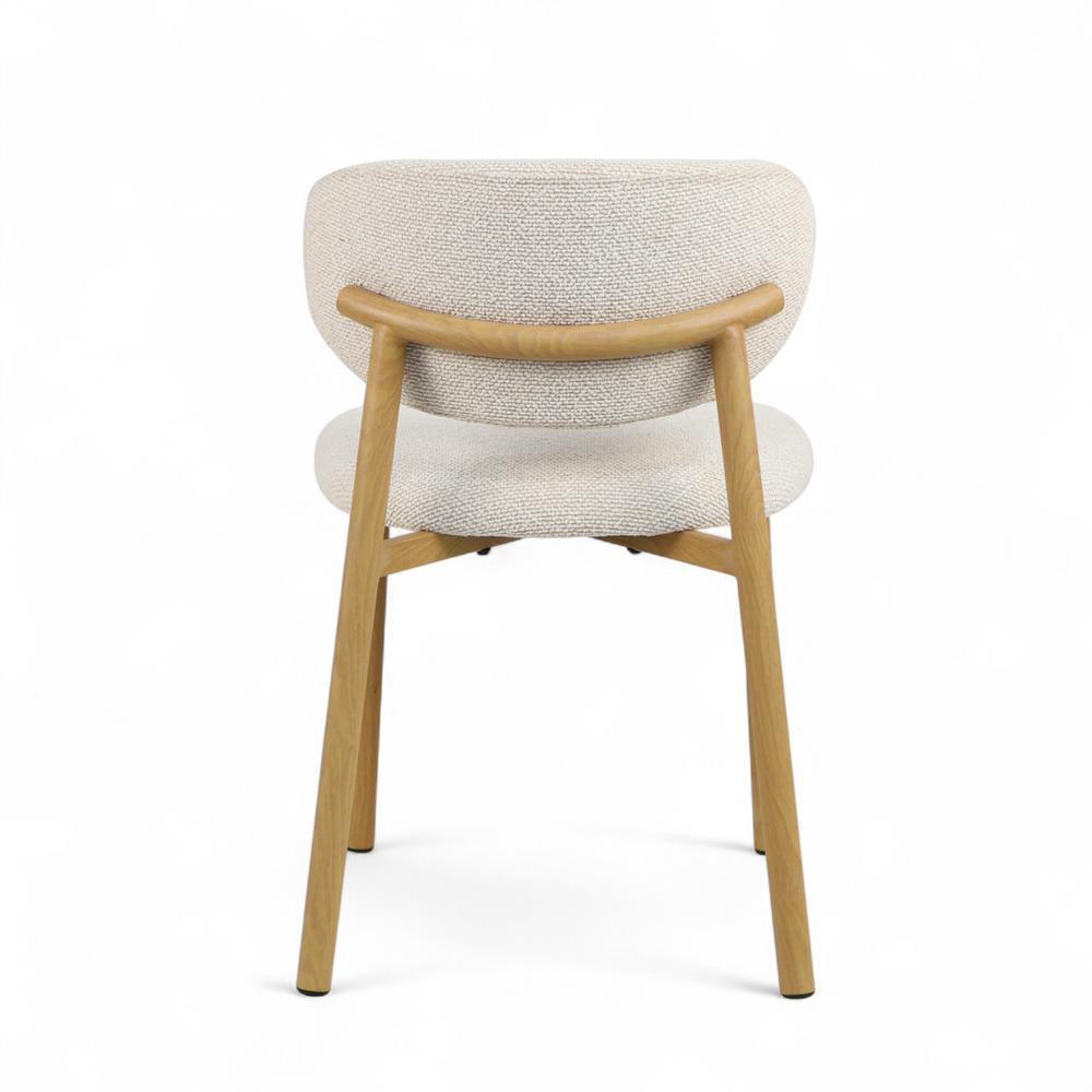 Chaise repas tissu écru