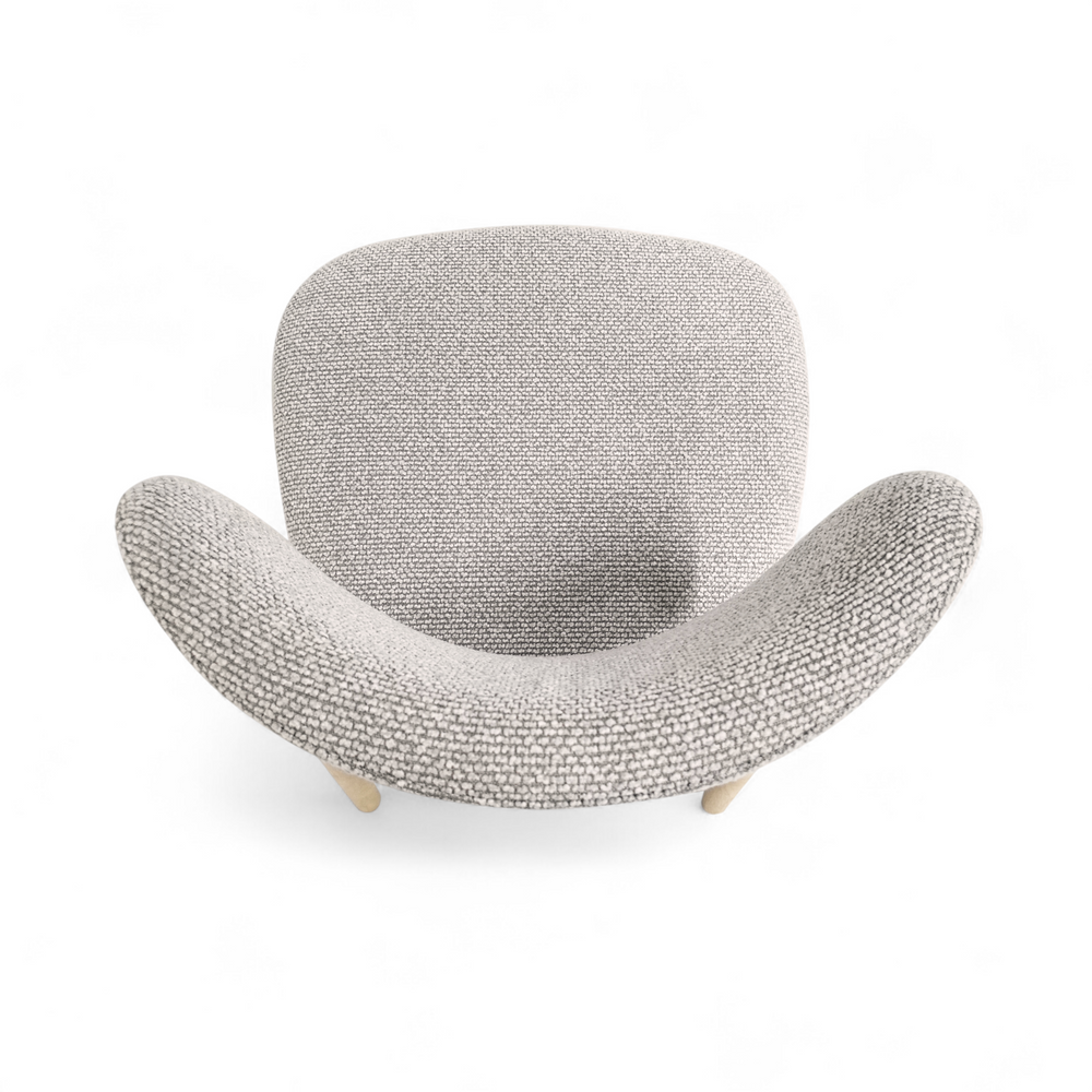 Chaise repas tissu gris clair