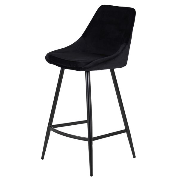 Chaise snack en velours noir