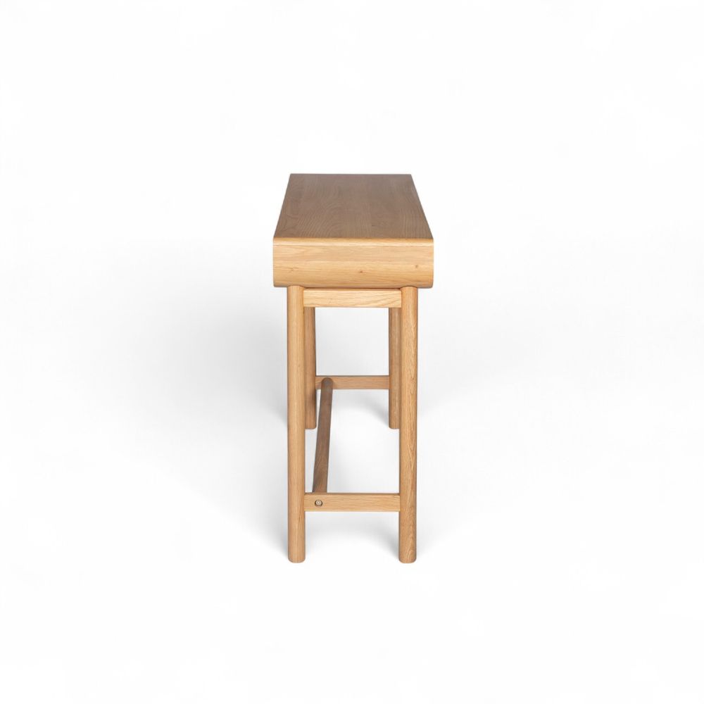 Console 120 cm 2 niches chêne naturel