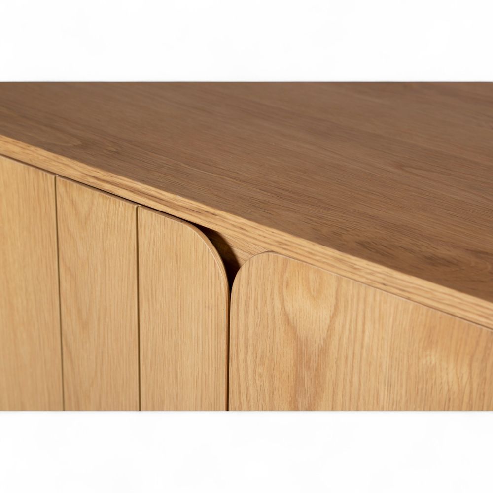 Meuble bas 4 portes chêne naturel