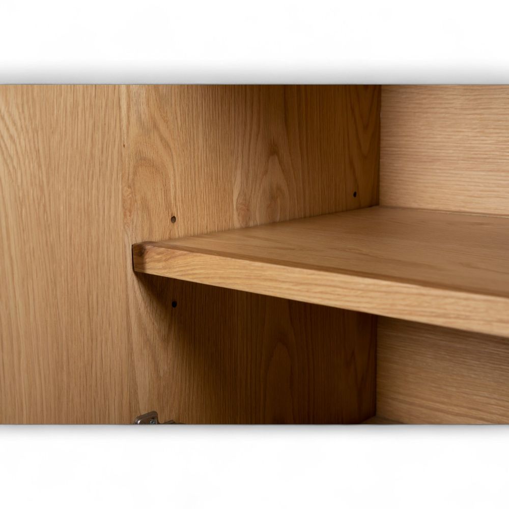 Meuble bas 4 portes chêne naturel