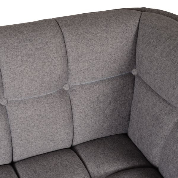 Canapé 3 places en tissu gris foncé