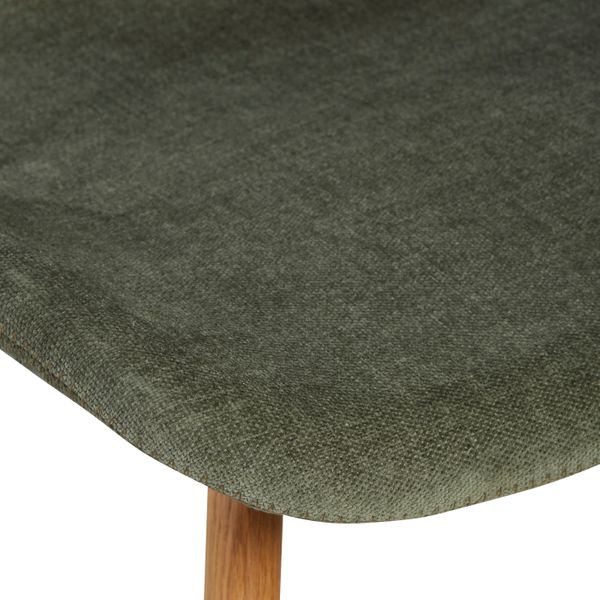 Chaise snack tissu soft touch vert bouteille
