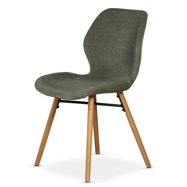 Chaise tissu soft touch vert bouteille