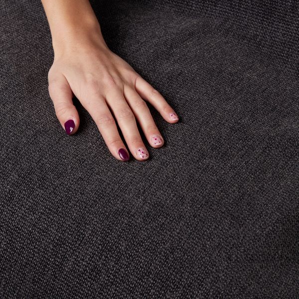 Canapé d'angle tissu recyclé anthracite - Angle gauche