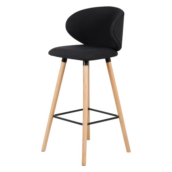 Chaise de bar tissu noir
