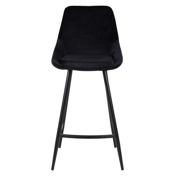 Chaise snack en velours noir