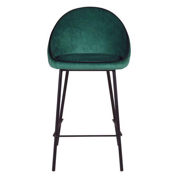 Chaise snack velours vert canard