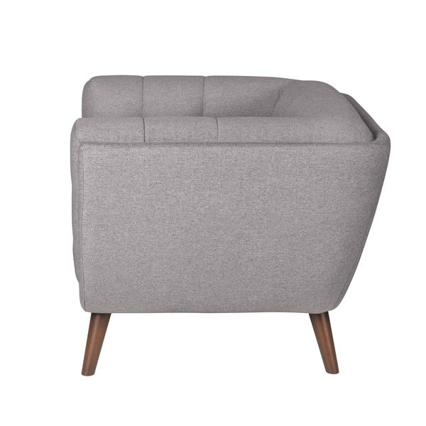 Fauteuil en tissu gris foncé BERYL