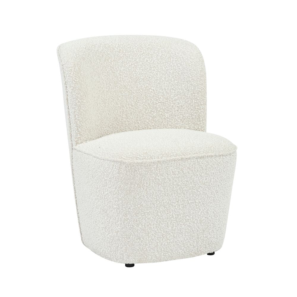Fauteuil en bouclette écru