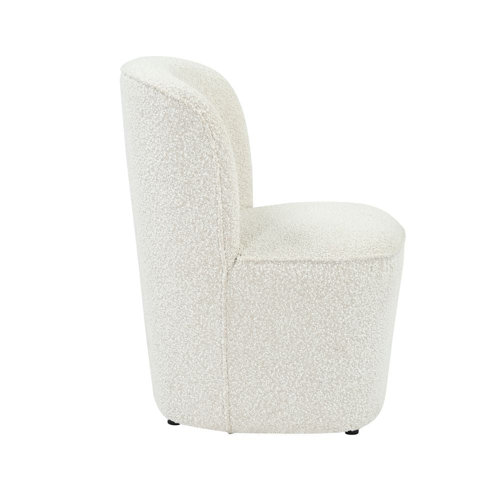 Fauteuil en bouclette écru