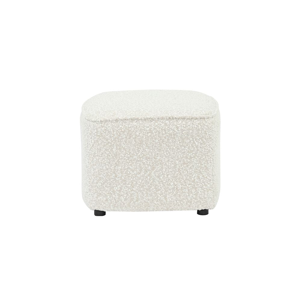 Pouf en bouclette écru Jona