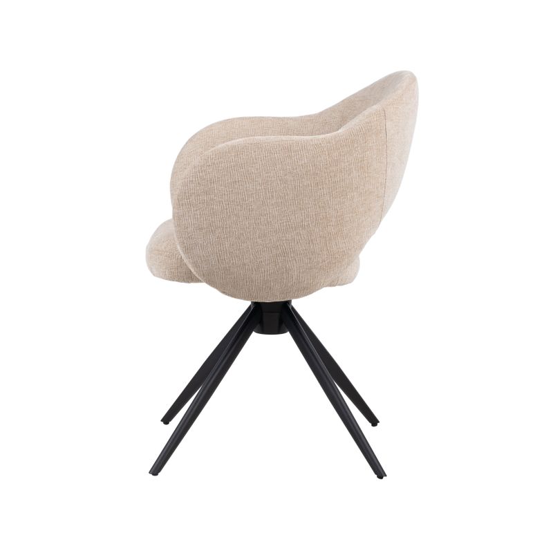 Chaise pivotante tissu sable