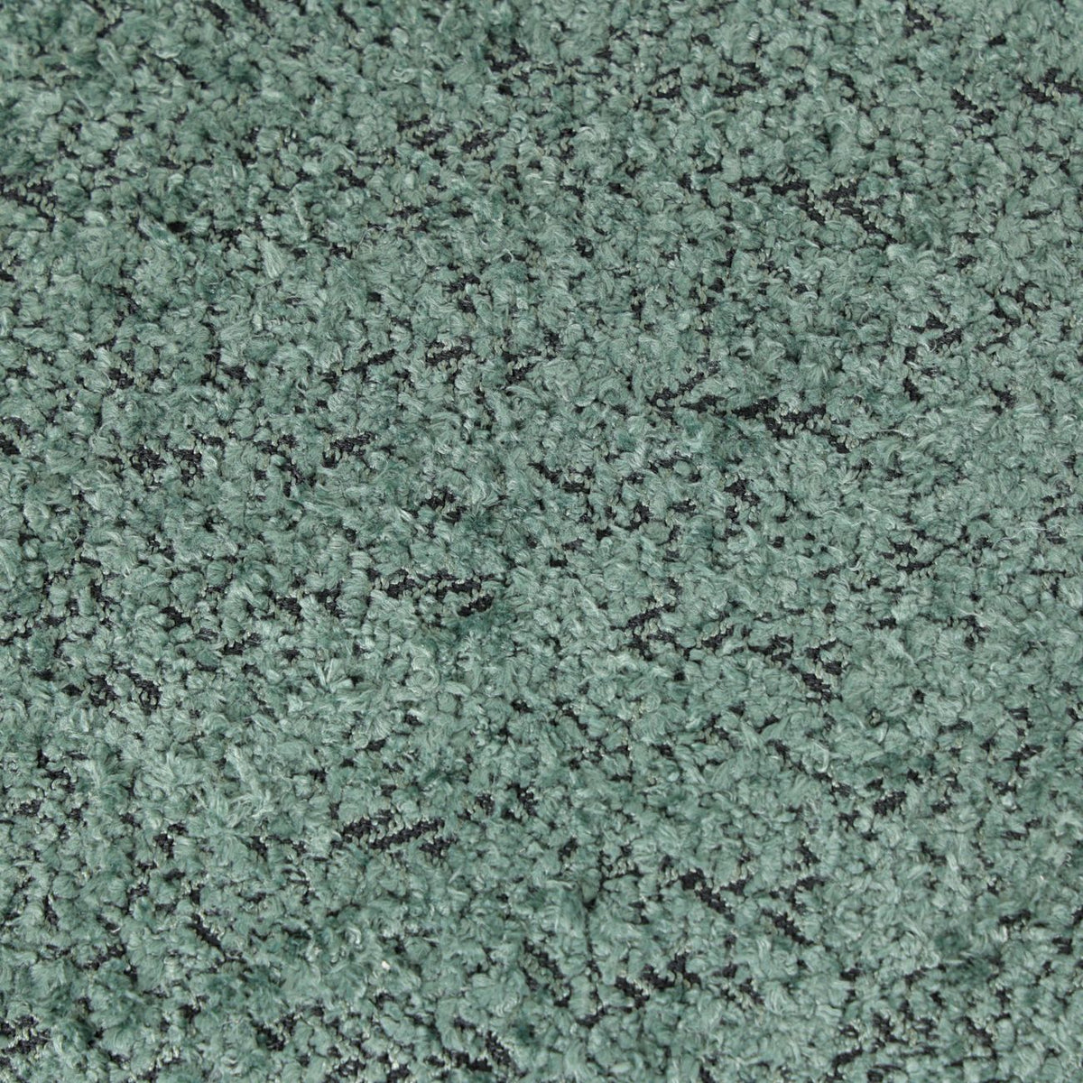 Pouf tissu effet fourrure rase vert emeraude