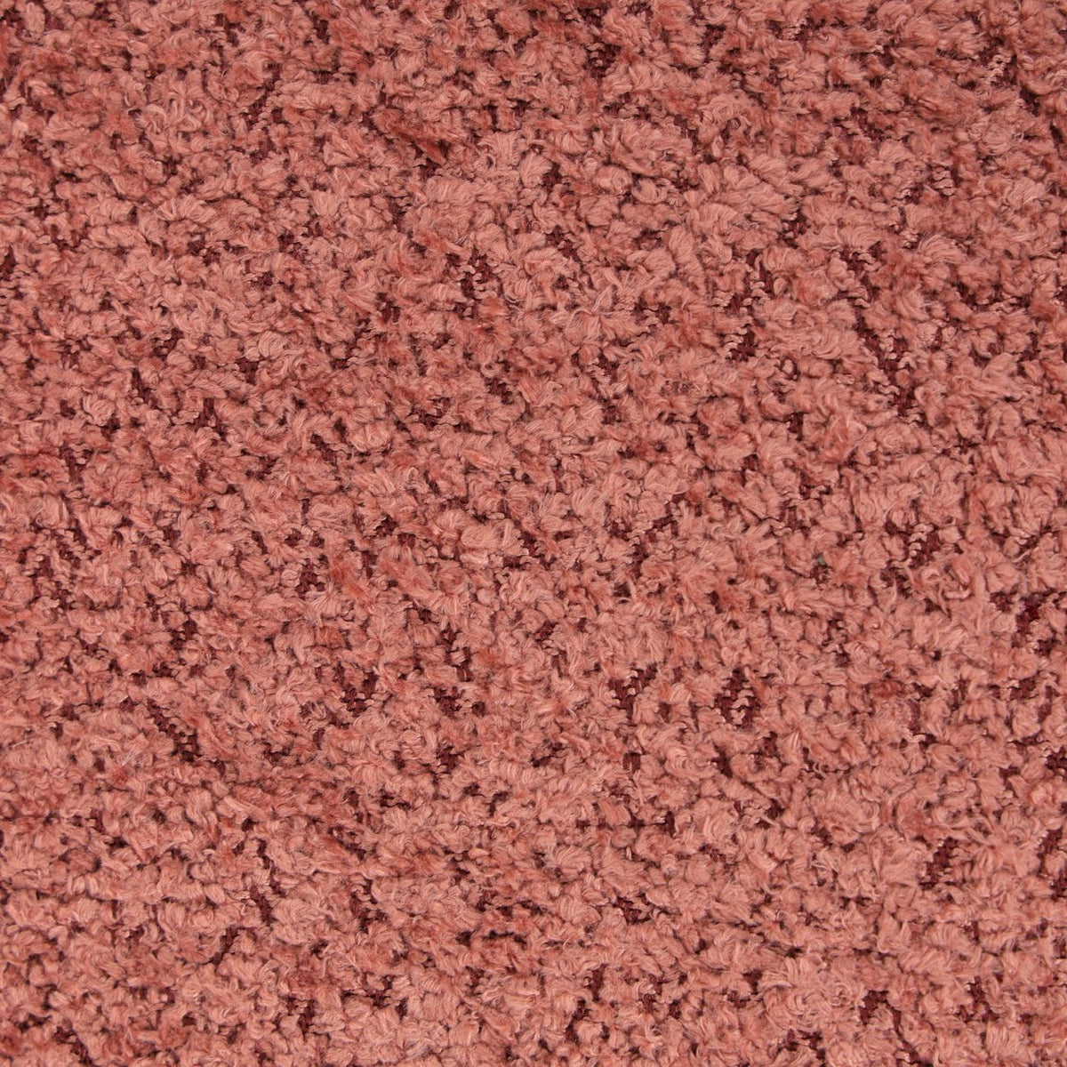 Pouf tissu effet fourrure rase vieux rose