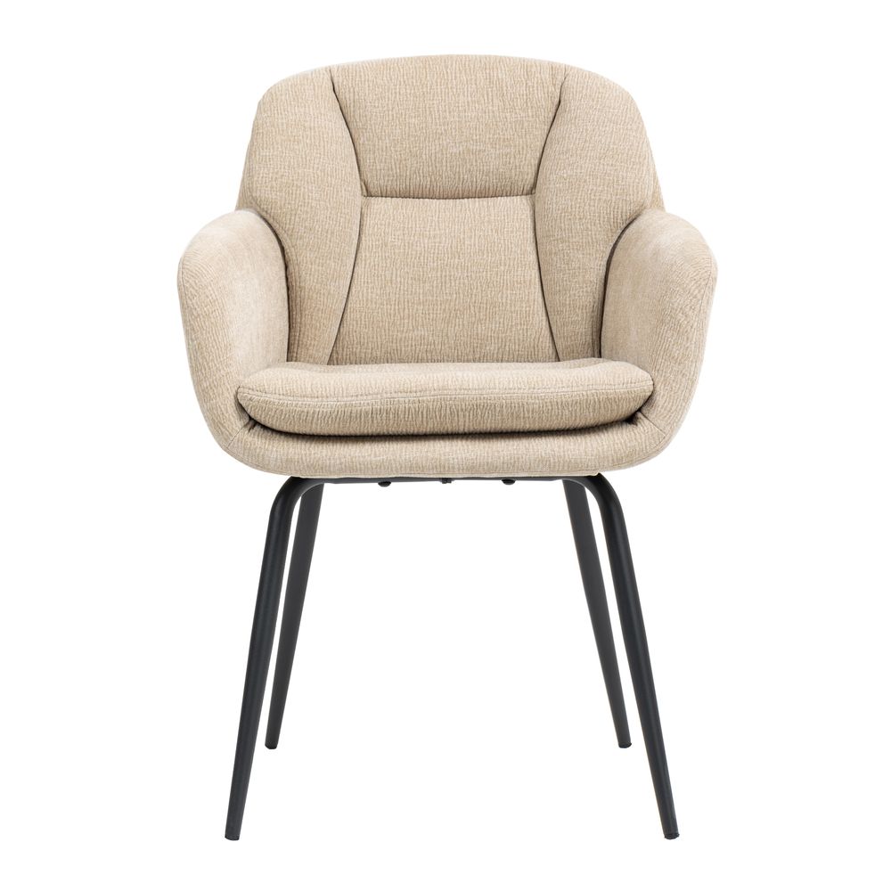 Chaise accoudoirs sable