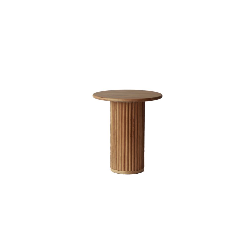 Bout de canapé D45 cm placage chêne