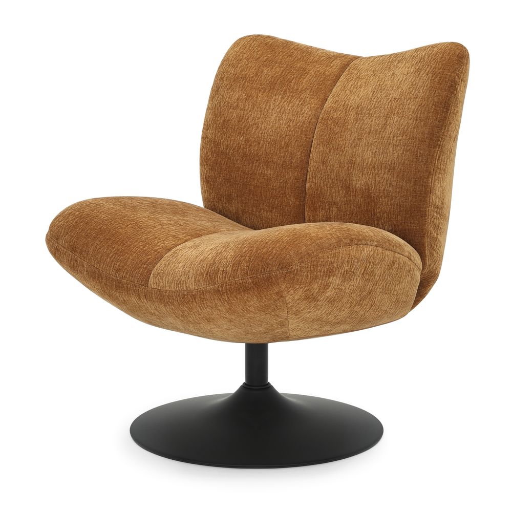 Fauteuil pivotant tissu ambre