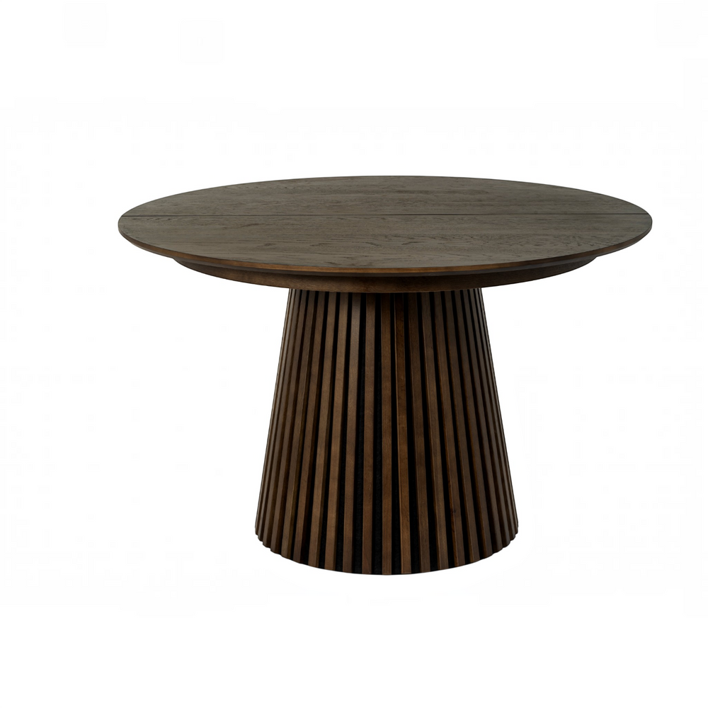 Table repas D120 avec 2 allonges placage Chêne foncé